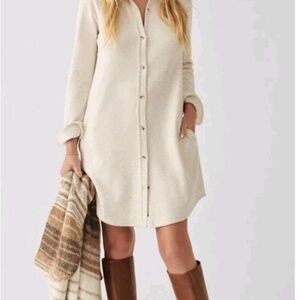 Faherty Legend Sweater dress Cream Size S